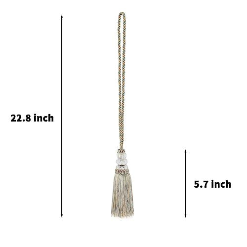 2 Pack Curtain Tiebacks with Tassel, Mix Blue - color: Mix Blue, size: 2