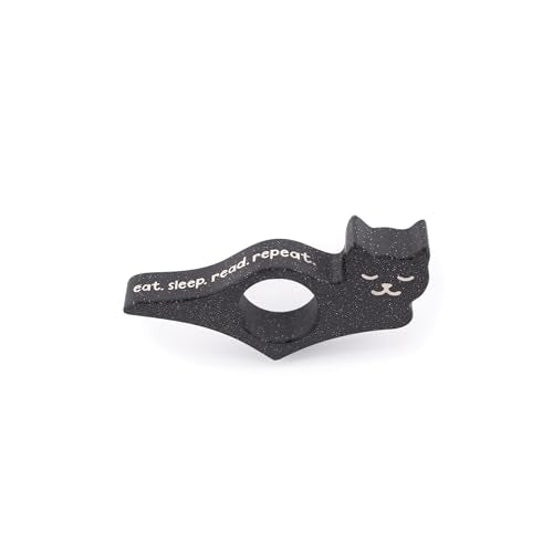 Cat Book Page Holder – Reading Accessory, Book Lovers & Bookworm Gifts – Made in USA (Eat Read Sleep Repeat) - style: Eat Read Sleep Repeat