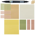 YOUDEFUL Clear Sticky Notes,Transparent Sticky Notes in 3 Sizes - size: Square Orange
