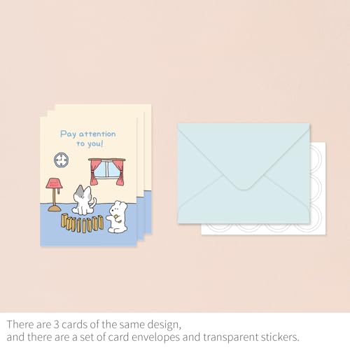 Monolike Day-by-day Card, Willy Kelly - Mix 36 Mini Postcards, 36 envelopes, 36 stickers Package - color: Willy Kelly