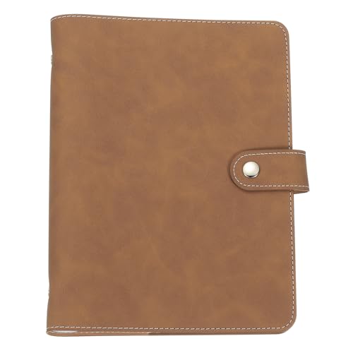PATIKIL A5 PU Leather Binder Cover, 6 Ring Loose Leaf Binder Protector, Brown - color: Brown, size: A5