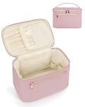 Wandering Nature Makeup Bag, Women Travel Make Up Vanity Case with Handle - color: Pink, size: Large