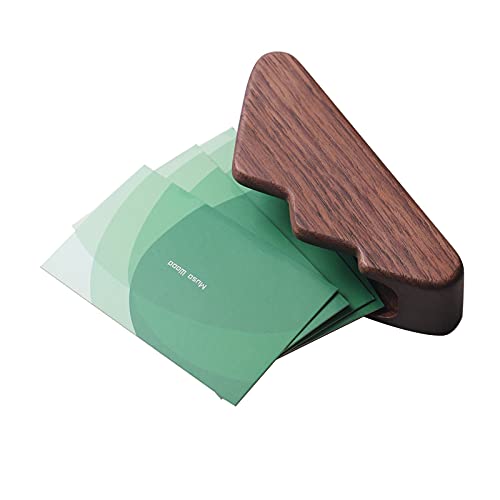 muso wood Business Card Holder for Desk 2 Pack (Walnut) - size: Walnut 2 Pack