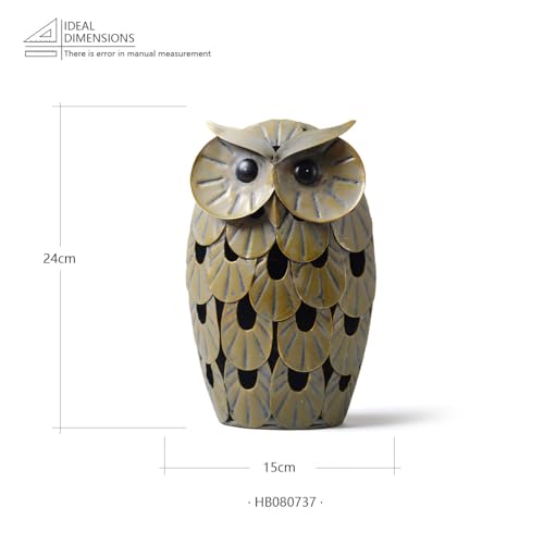 Owl Statue Animal Figurine Modern Sculpture Decor 9.4 Inch - size: Large