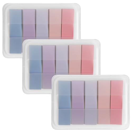 Essex Wares - 300 Pieces, 5 Light Pastel Colors, Transparent Sticky Tabs - color: Light Pastel Colors