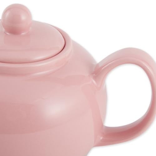 RSVP International Stoneware Teapot Collection, Microwave and Dishwasher Safe, 42 oz, Pink - color: Pink, size: 42 oz