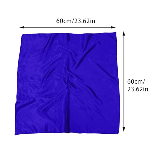 1 Piece of Square Satin Scarf Wrap Ribbon Neck Scarfs Halloween Retro Costume (23.62" x 23.62") - color: Royal Blue