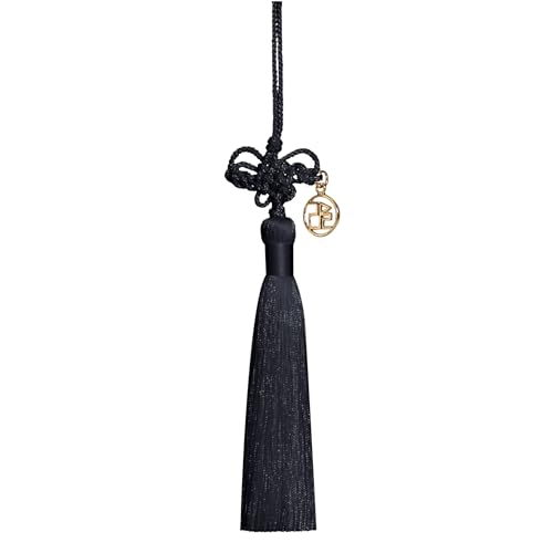 Korean Butterfly Norigae Tassel Charm, Traditional Knot Accessory Keychain, Hanbok Ornament Gift, 10 Colors (Black) - color: Black