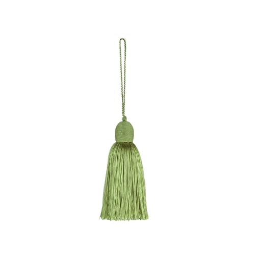 2Pcs Key Tassel with Loop DIY Handmade Craft Accessories,Green - color: Green