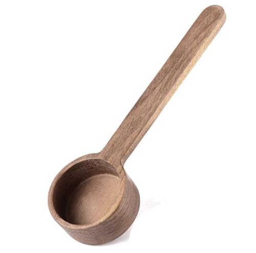 Wooden Scoops for Canisters, Coffee Scoop,Korean Style 6.61 inch Wooden Coffee Ground Spoon, Measuring for Ground Beans or tea, Soup Cooking Mixing Stirrer Kitchen Tools Utensils - color: A Walnut Wooden Long