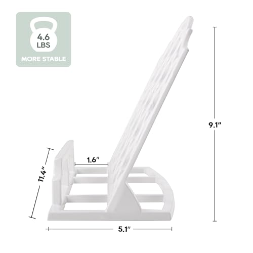 JOGREFUL Cast Iron Cookbook Stand, Kitchen Recipe Holder Trellis White - color: White, size: Quatrefoil Trellis