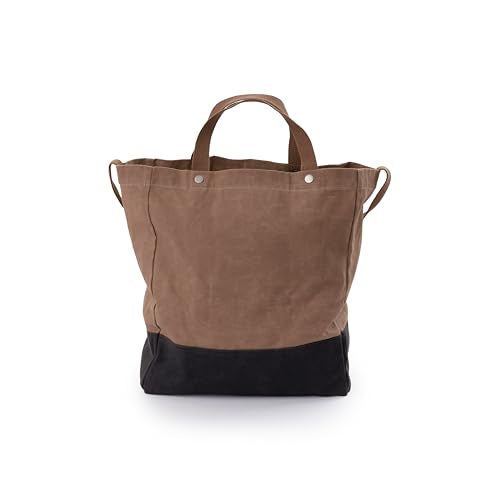 Barebones Neelum Large Waxed Canvas Tote Bags - Heavy Duty Canvas Bag and Reusable Grocery Bag - size: Giant Tote (40L), style: Waxed Canvas
