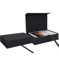 Vienrose Small Photo Storage Box, 4"x6", Linen Postcard Keeper, Black - color: Black, size: 4"x6"