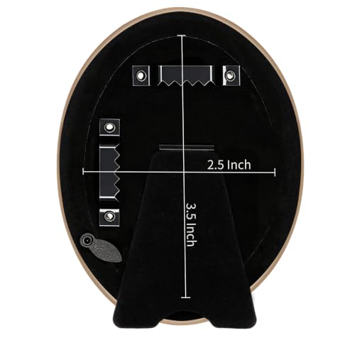 eletecpro 2.5x3.5 Oval Picture Frame with Real Glass Cover, Black, 2-Pack - color: Black, size: 2.5x3.5 Inches