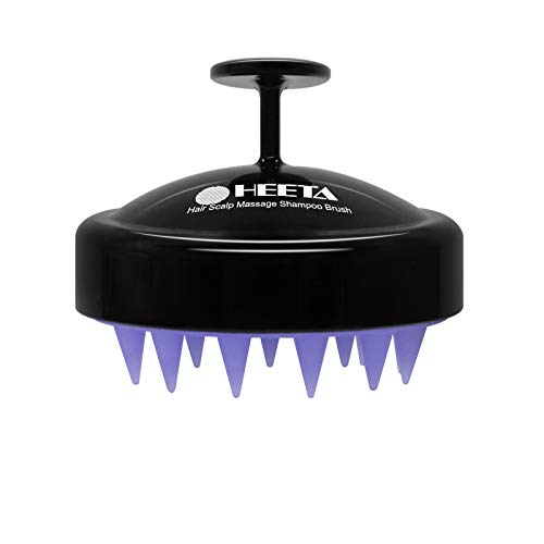 HEETA Scalp Massager Hair Growth Scrubber for Dandruff Removal Hair Care - color: 01-black