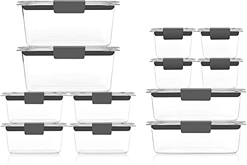 Rubbermaid Brilliance BPA-Free Airtight Food Storage Containers, 24-Piece Set, Easy for Meal Prep, Lunch & Leftovers - size: 24-Piece