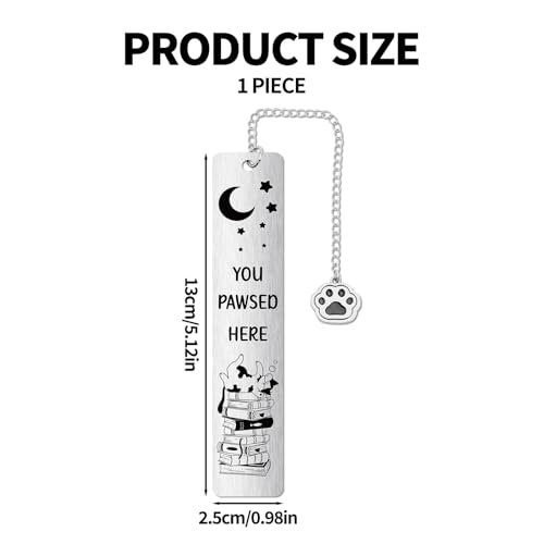 Cat Bookmark Gift for Cat Lovers, Cute Sleeping Kitten Metal Book Mark - style: Sleeping Cat
