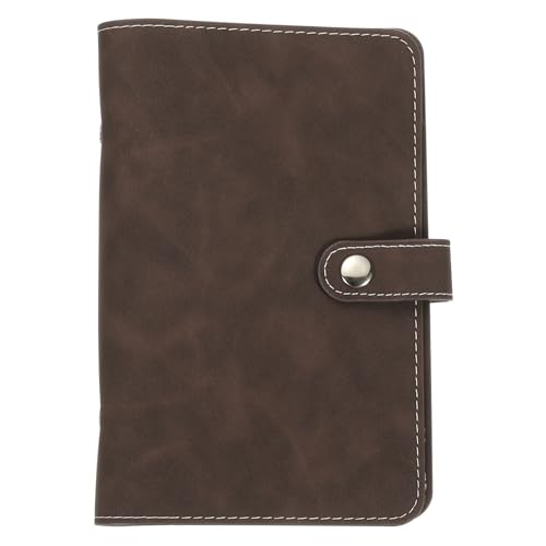 PATIKIL A6 PU Leather Binder Cover 6 Ring Loose Leaf Dark Brown - color: Dark Brown, size: A6