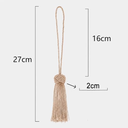 BEL AVENIR 8 Pcs Elegant Polyester Key Tassel Colorful Craft Tassels Charms - color: Beige