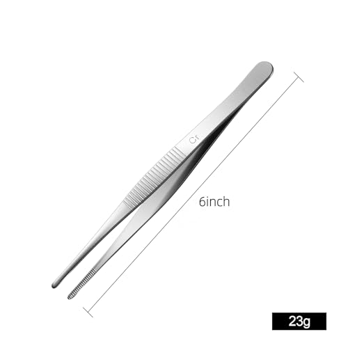 Aniso 6 Inches Stainless Steel garden tweezers - size: 6 inches