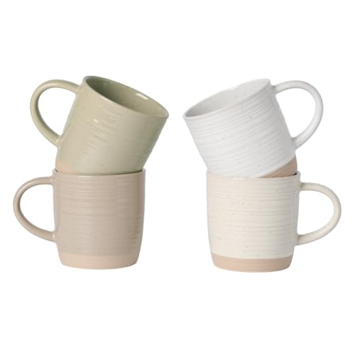 famiware Coffee Mugs Set of 4, 13 oz Mug Set, Ceramic Cup Set with Handle - color: Constellation-Multi-color, size: 4 Count (Pack of 1)