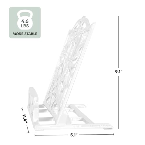 JOGREFUL Cast Iron Cookbook Stand, Kitchen Recipe Holder Love Heart White - color: White, size: Heart