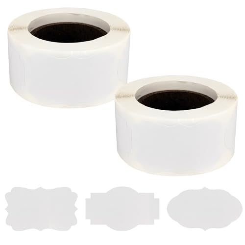 600 Pcs White Tags Stickers, Label Stickers, Self-Adhesive Gift Name Tags for Christmas, Presents, Jars, Bottles (White, 600 Pcs) - color: White, size: 600 Pcs