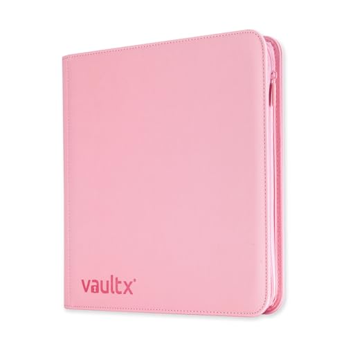 Vault X 12 Pocket Zip Trading Card Binder 480 Cards Exo-Tec (Pink) - color: Pink, size: 12 Pocket