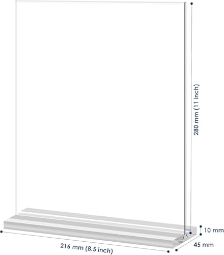 newnewshow 8.5x11 Clear Acrylic Sign Holder, Display Stand, Plastic Card Holder for Business, Office, Retail (3 Pack 8.5x11) - size: 3 Pack 8.5x11