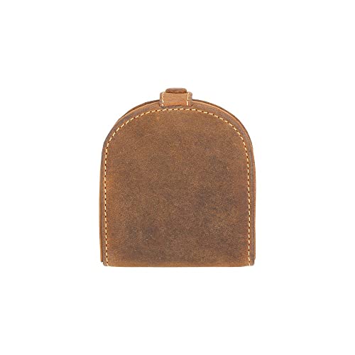 Visconti TRY-5 Smooth Soft Leather Coin Purse Pouch Tray/Money Change Holder (Tan) - color: Tan