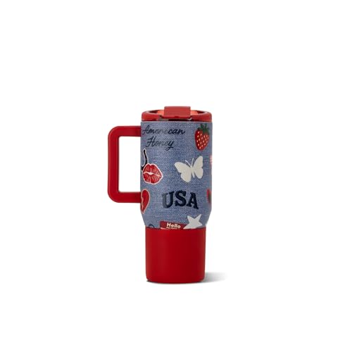 HydroJug Coffee Traveler 20oz Ceramic-Lined Mug with Handle, American Honey - color: American Honey