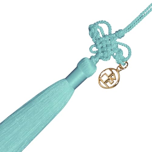 Korean Butterfly Norigae Tassel Charm, Traditional Knot Accessory Keychain, Hanbok Ornament Gift, 10 Colors (Sky) - color: Sky