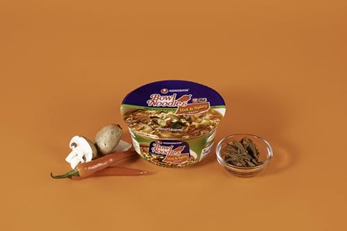 Nongshim Ramen Noodles, Gourmet Instant Ramen bowl, Premium Microwavable Noodle Soup, Hot & Spicy, 3.03 Ounce (Pack of 24) - size: 3.03 Ounce (Pack of 24)