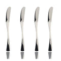 JASHII 18/10 Stainless Steel 4 Piece Mirror Polished Silver Butter Knife Bagels Cheese Knife Silverware Server Utensil Set - color: Butter Knife