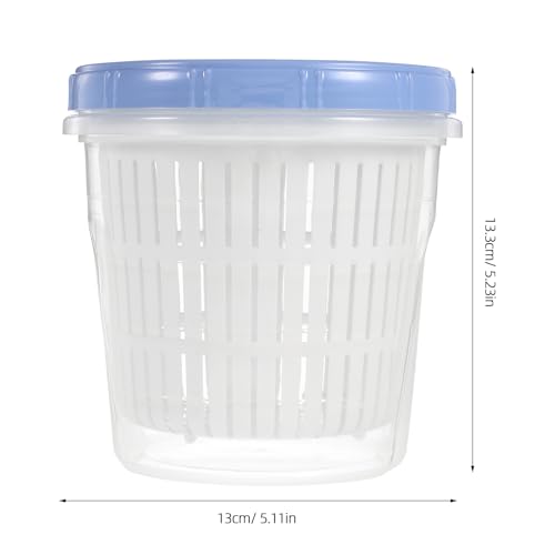 ARTIBETTER Pickle Jar Strainer Insert Airtight Kimchi Container for Vegetables and Fruits Drain Excess Liquid Food Storage Holder 5.23 X 5.11 X 5.11 in