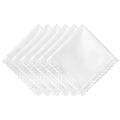 HOULIFE Handkerchiefs for Women, Pure White Handkerchief with Lace Edge