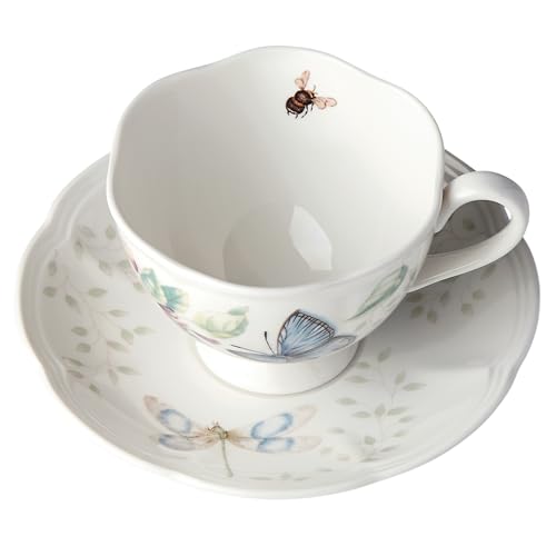 Lenox Butterfly Meadow Blue Porcelain Tea Cup and Saucer Set - style: Cup/Saucer
