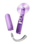 JISULIFE Portable Handheld Fan, 3 In 1-Fan, Power Bank, Flashlight, Purple - color: Purple