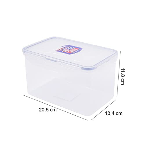 LOCK & LOCK Easy Essentials Food Lids/Pantry Storage/Airtight Containers, BPA Free, Rectangle - 8 Cup - for Cookies, Clear - size: 8 Cup (Pack of 1), style: 8 Cup