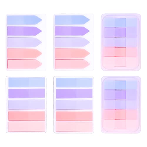 AIEX 600 Pcs Sticky Indexing Tabs, Writable Sticky Index Tabs for Reading Index Folders File Notes Book Notes Easy Remove (Pink Purple)