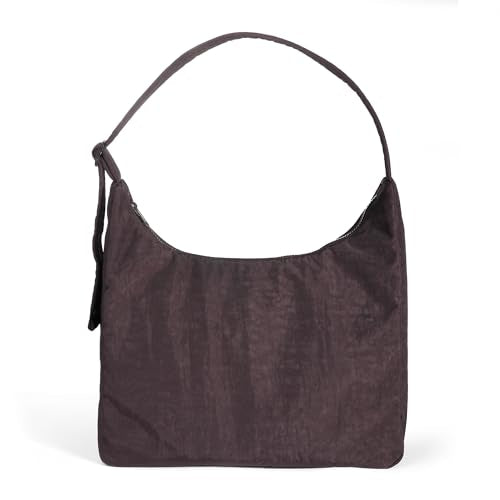 FASTFAIRY Nylon Shoulder Bag: Lightweight Adjustable Strap - color: Large-chocolate Plum, size: Large