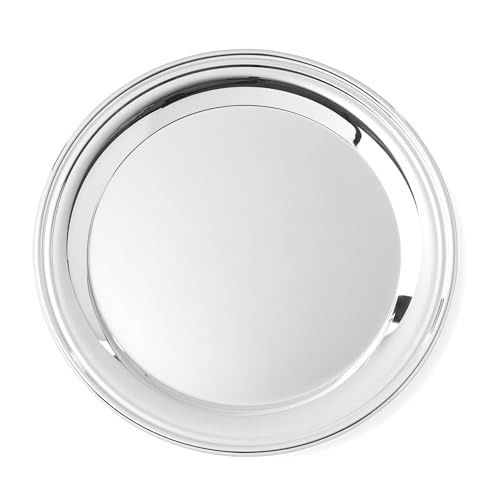 Reed & Barton Derby Silverplate Round Serving Tray, 12-Inch - style: Round Tray