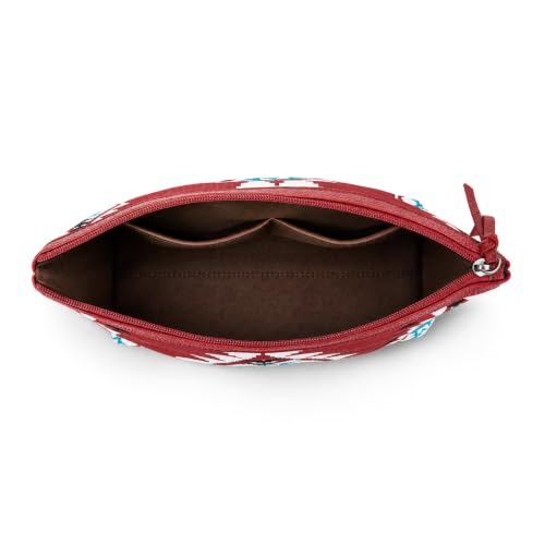 Wrangler Travel Makeup Bag Large Waterproof Cosmetic Bag for Women - color: Red