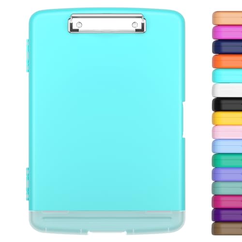 Hongri Clipboard with Storage with Pencil Case, 8.5 x 11 Storage Clip Board - color: Light Green
