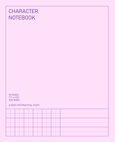 Character Notebook: Chinese hanzi, Japanese kanji, Korean hanja, paper writing practice journal