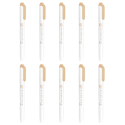 Zebra B-WKT7-MBE Highlighter, Mild Beige, 10 Count - color: beige, size: 1 Count (Pack of 10)