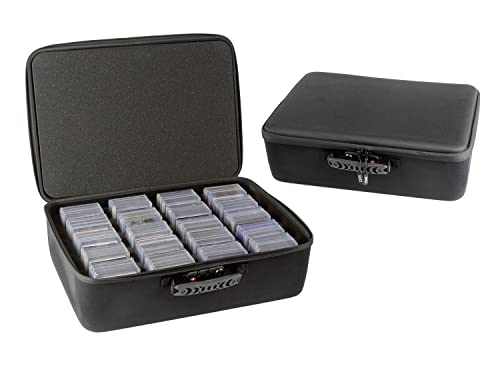 Card Titan Toploader and One Touch Trading Card Storage Box with Zipper Lock - Sports Card Deck Box Fits Up to 400 Sleeved Collectible Sports Cards or up to 80 Magnetic Cases