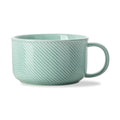 Ceramic Soup Bowl with Handle, 38 oz Microwave Safe, Mint Green - color: Mint Green