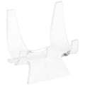 Plymor Clear Acrylic Double-Scoop Display Easel, 2.375" H x 2.25" W x 2.125" D - size: 2.375" x 2.25" x 2.125"