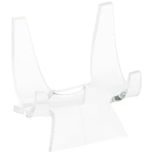 Plymor Clear Acrylic Double-Scoop Display Easel, 2.375" H x 2.25" W x 2.125" D - size: 2.375" x 2.25" x 2.125"